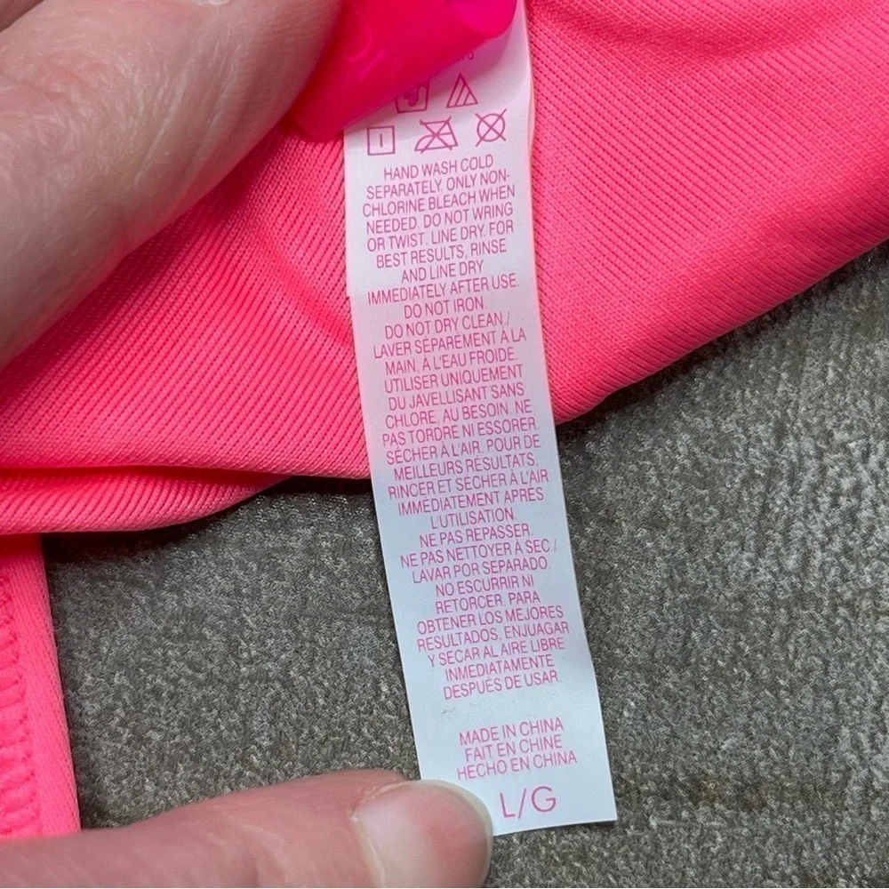 Victoria’s Secret Bright Pink Cheeky Bikini Bottom size Large